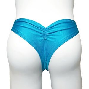 Clearance! Sz S Blue Scrunch Bikini Thong Booty Rave Gogo Dancer Festival EDC